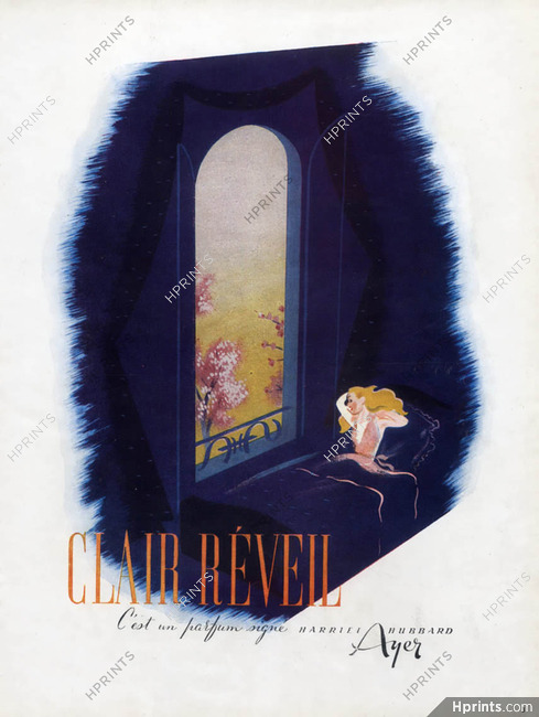 Harriet Hubbard Ayer (Perfumes) 1946 Clair Reveil