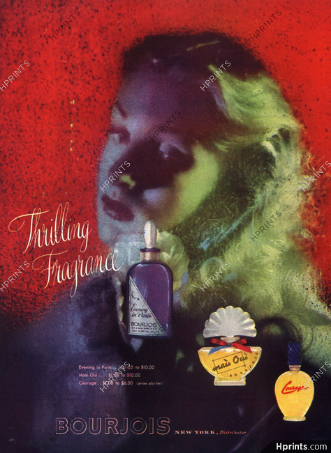 Bourjois (Perfumes) 1944 Mais Oui, Courage, Evening in Paris