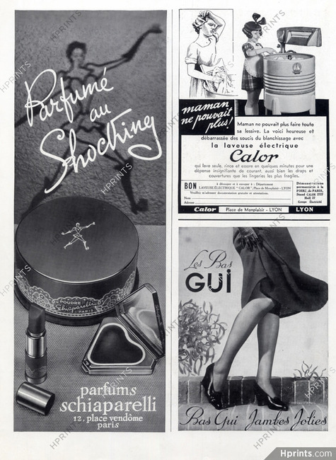 Schiaparelli (Cosmetics) 1939 Powder, Lipstick (L)