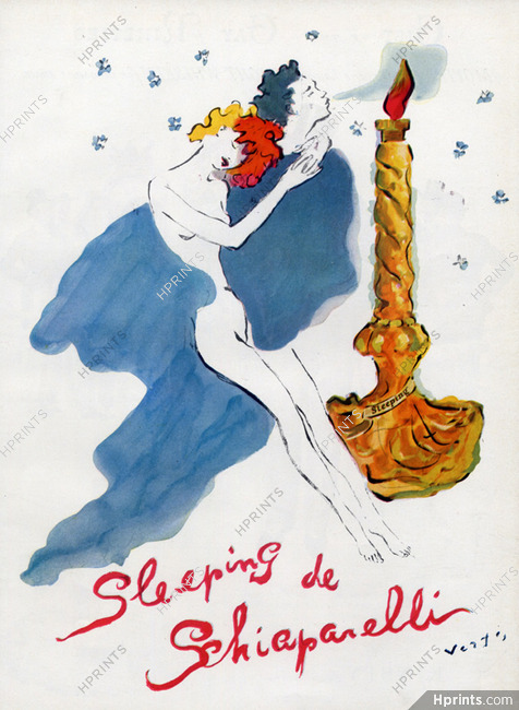 Schiaparelli (Perfumes) 1944 Sleeping, Marcel Vertès