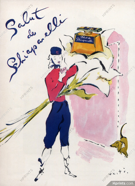 Schiaparelli (Perfumes) 1944 Salut, Marcel Vertès Bellhop