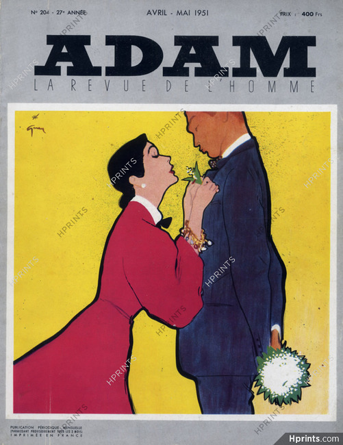 René Gruau 1951 Cover Adam