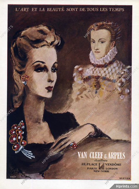 Van Cleef & Arpels 1945 Brooch, Earrings, Ring, Pierre Simon