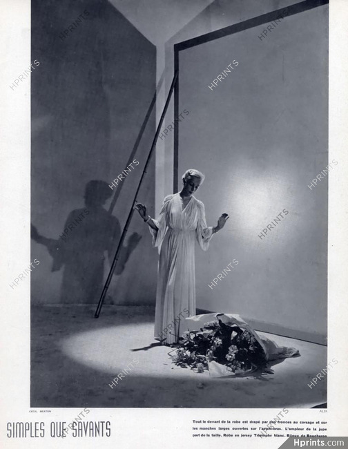 Alix (Germaine Krebs) 1936 Evening Dress, Cecil Beaton, Fashion Photography