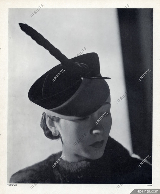 Caroline Reboux 1933 Fashion Photography Hat, Photo Horst