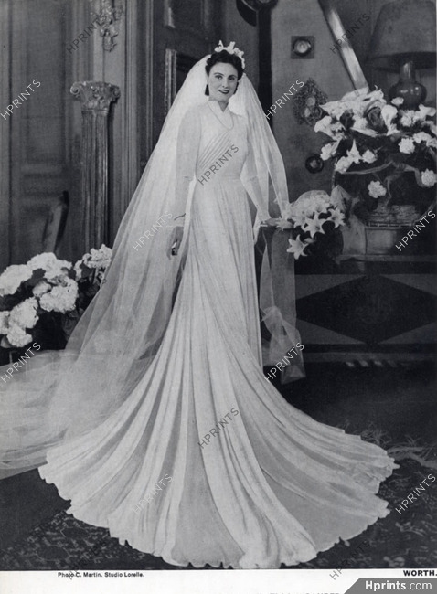 Worth 1940 Thérèse Sander, Wedding Dress, Fashion Photography