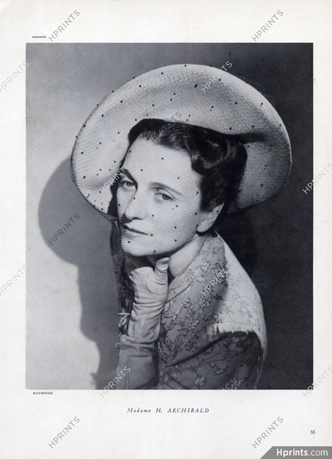 Raymonde (Millinery) 1947 Mrs H. Archibald, Photo Harry Meerson