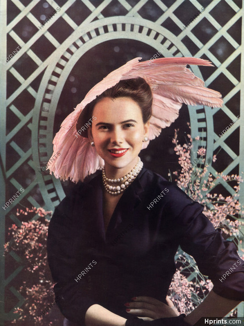 Christian Dior 1948 Hat, Philippe Pottier, Fashion Photography