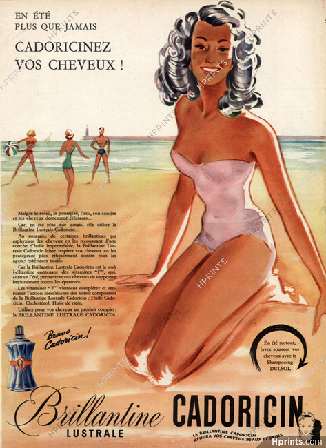 Cadoricin (Cosmetics) 1949 Bathing Beauty, Beach