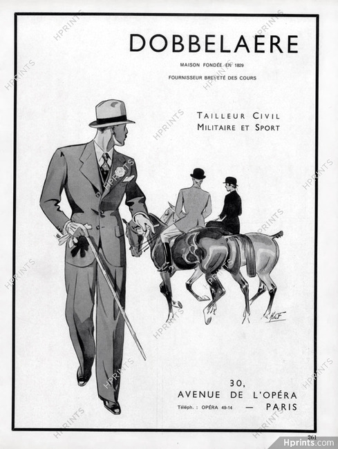 Dobbelaere (Tailor) 1937 Men's Clothing