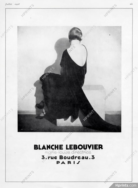 Blanche Lebouvier 1928 backless black dress