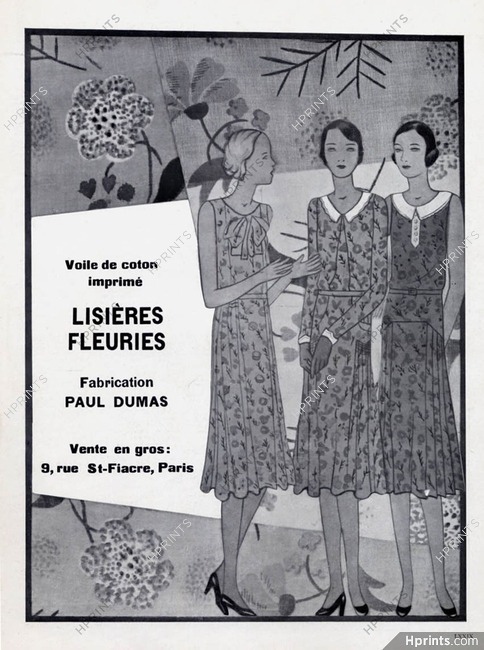 Lisières Fleuries (Paul Dumas) 1930 Fabric