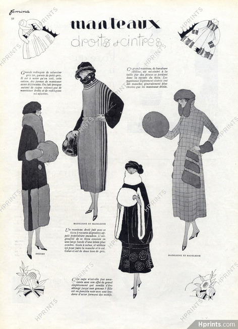 Madeleine & Madeleine (Couture) 1920 Coats