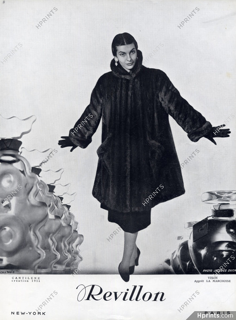 Revillon 1951 Fur Coat, Photo Jacques Ducal Fashion Photography