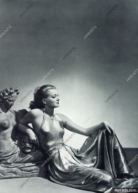 Jean Patou 1938 Evening Gown Fashion Photography