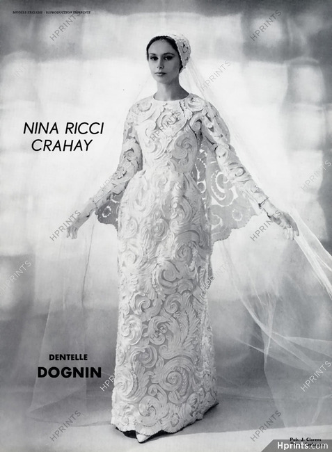 Nina Ricci Crahay 1963 Wedding Dress, Seeberger, Dognin