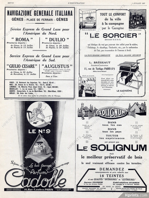 Cadolle (Perfumes) 1927 Numéro 9