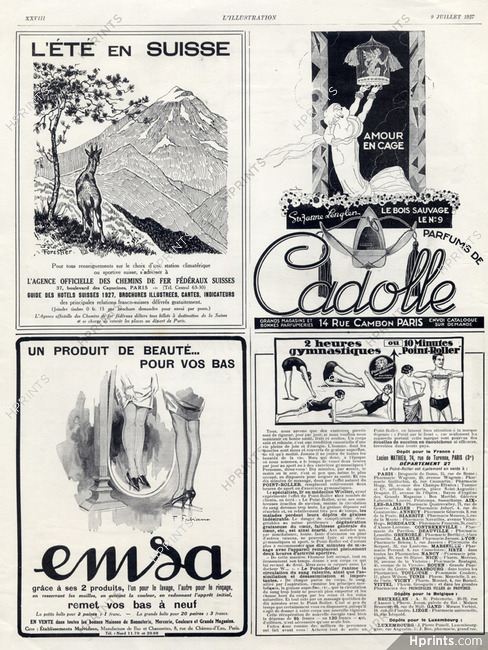 Cadolle (Perfumes) 1927 Amour en Cage, Paul Dufau