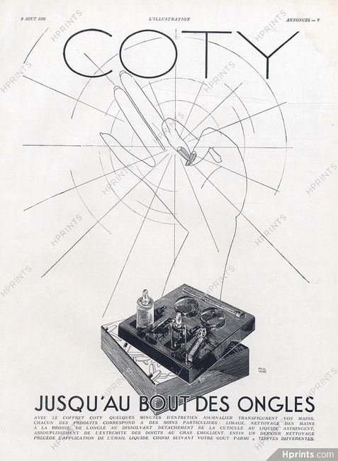 Coty (Cosmetics) 1930 Paul Iribe Nail Polish