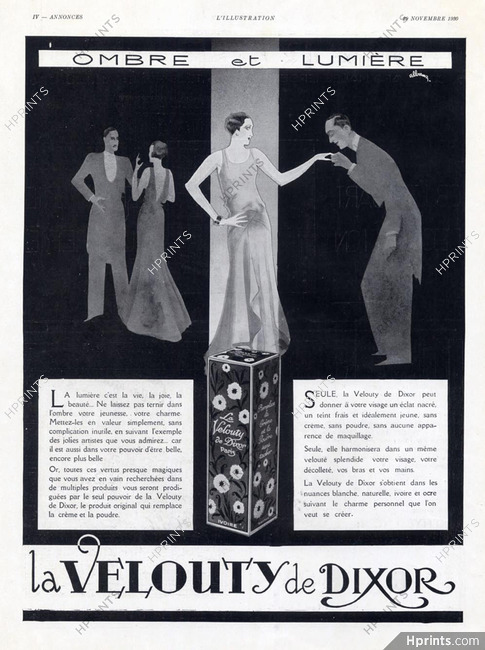 Velouty de Dixor 1930 Ombre et Lumière