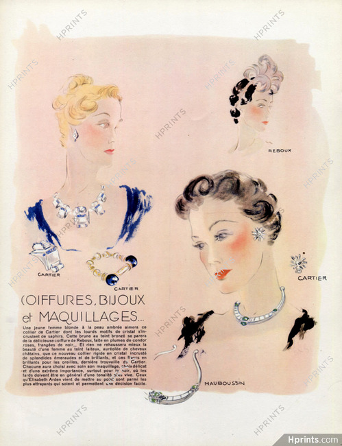 Cartier 1935 Cristal Necklace, Flowers Earrings, Karsavina