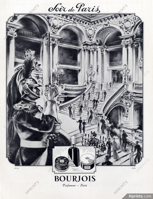 Bourjois (Perfumes) 1937 Soir de Paris Opera Garnier Louis Ferrand