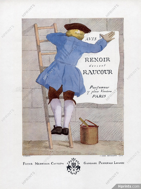 Renoir devient Raucour 1946 J. Daniel, d'aprés Bouchardon