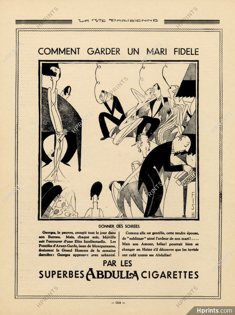 Abdulla (Tobacco smoking) 1920 Fish