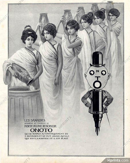 Onoto (Pens) 1910 Les Danaides