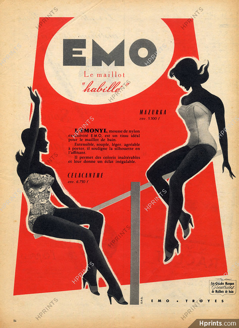 Emo (Swimwear) 1957 Maillot habillé