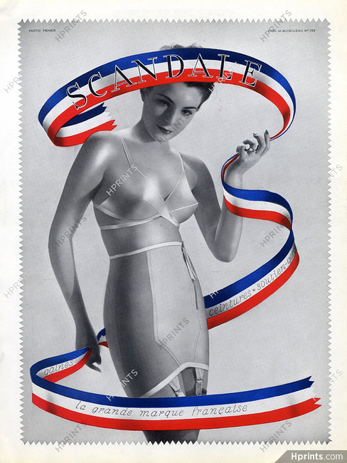 Scandale (Lingerie) 1939 Girdle, Bra, Photo Feher