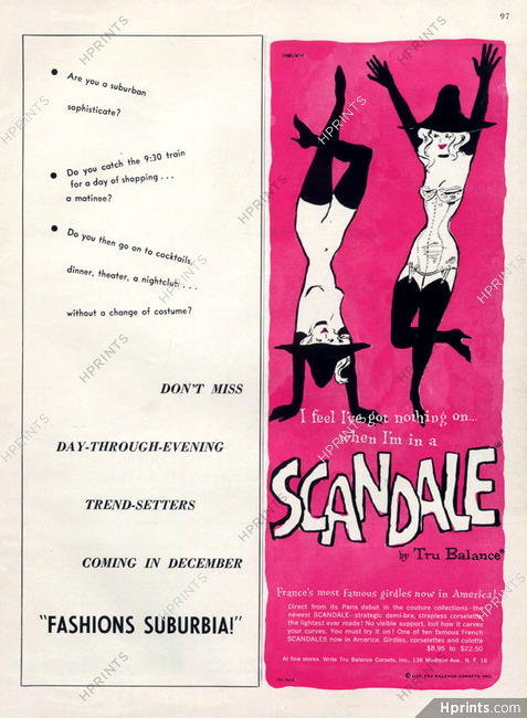 Scandale (Lingerie) 1954 Tru Balance