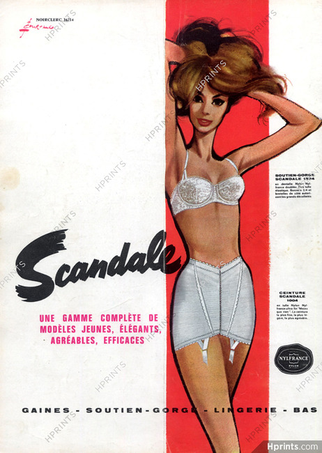 Scandale (Lingerie) 1962 Girdle, Bra, Pierre Couronne