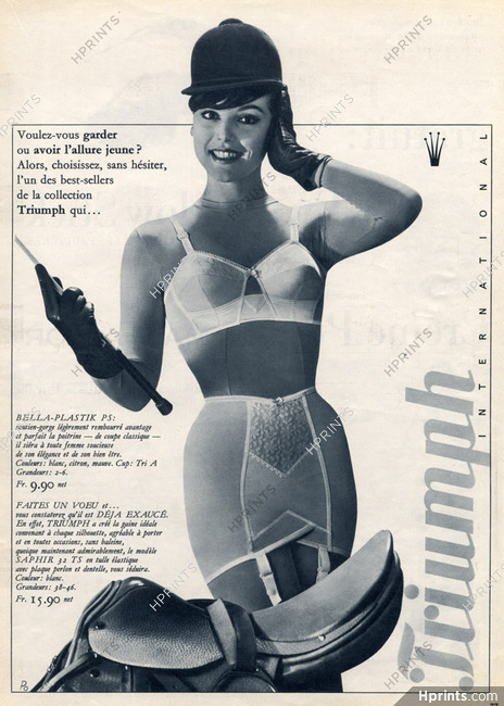 Triumph (Lingerie) 1961 Girdle, Bra — Advertisement