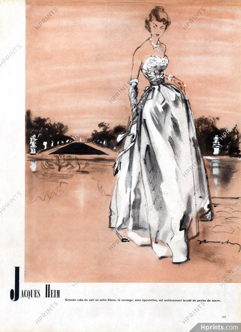 Jacques Demachy 1948 Jacques Heim, evening gown