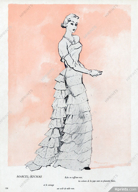 Marcel Rochas 1949 Evening Dress, Pierre Mourgue