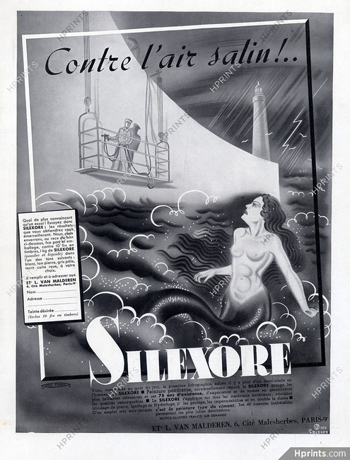 Silexore 1939 Ets L.Van Malderen, Mermaid