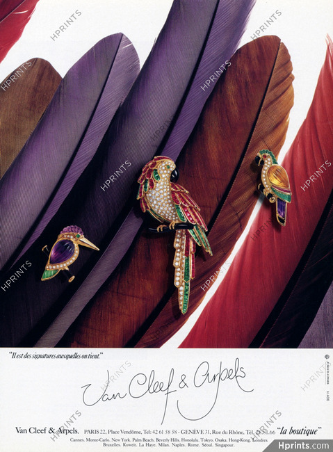 Van Cleef & Arpels 1991 Birds Parrots Clips Feathers