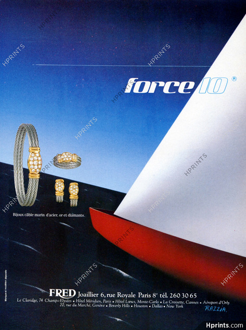 Fred (Jewels) 1985 Force 10 Bracelet Ring Boat