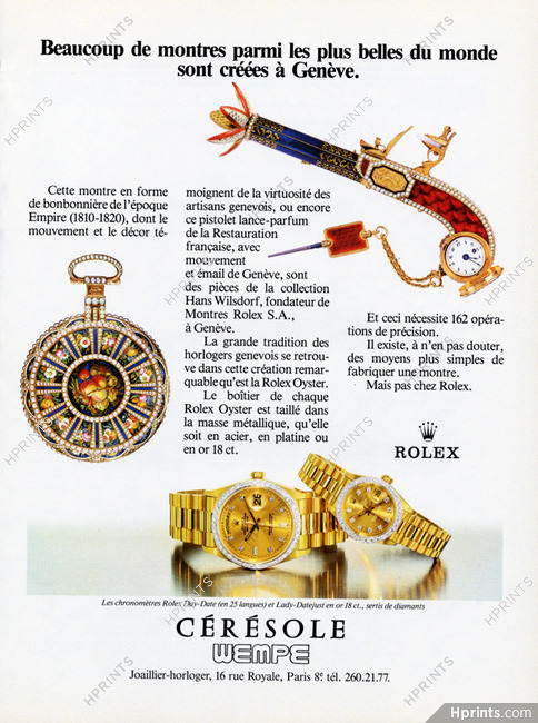 Rolex & Cérésole 1985 Day-date & Lady Datejust