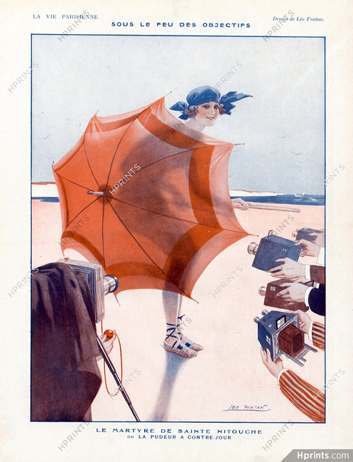 Léo Fontan 1921 La Pudeur à Contre-jour Bathing Beauty, Swimmer