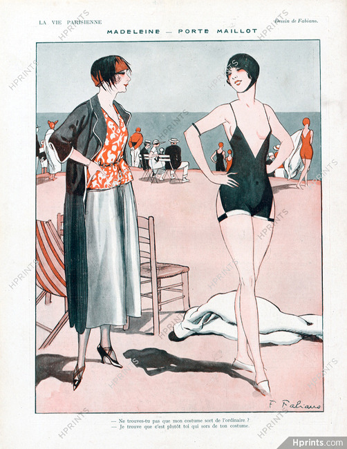 Fabiano 1921 "Madeleine - Porte Maillot" Swimmear Bathing Beauty