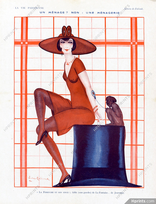 Zaliouk 1921 La Perruche et son Singe