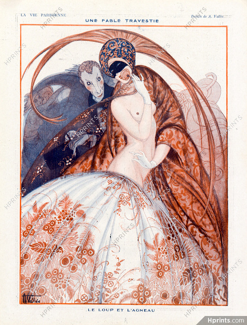 Armand Vallée 1921 Le Loup et l'Agneau, Masquerade ball