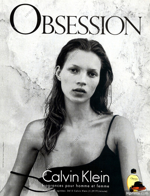 Calvin Klein (Perfumes) 1998 Obsession, Kate Moss