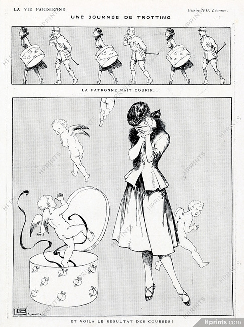 Léonnec 1915 Une journée de trotting, Elegant Parisienne