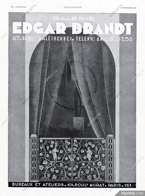 Edgar Brandt 1930 Decorative Arts, Ironworks