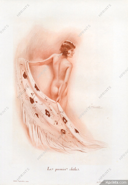 Suzanne Meunier 1929 Le Premier Châle, Nude Shawl