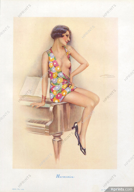 Suzanne Meunier 1929 Harmonica, Topless Piano