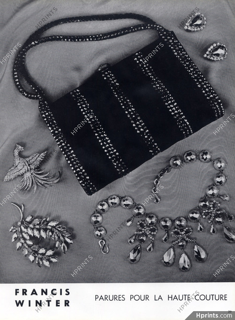 Francis Winter (Jewels & Handbag Pearls) 1955 Parures pour la Haute Couture